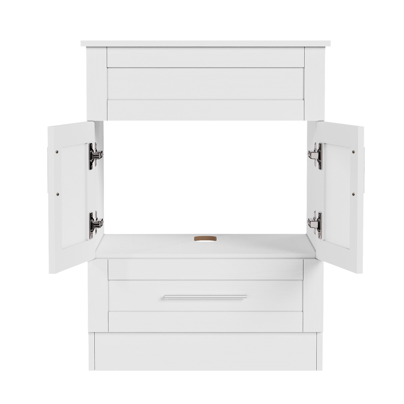 FULLWATT 24" Vanity Bathroom Cabinet with Mirror and Vessel Sink Bowl Faucet Combo Set