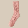 thumbnail image 2 of Fgnfyis Cozy Thermal Socks for Men and Women Winter Warm Fuzzy Crew Socks Soft Indoor Outdoor Sleeping Floor Socks Pink, 2 of 3