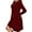 A1-Wine Red, variant on Chiclily Women's Sweater Dress Long Sleeve Tunic Dress Top for Fall Winter, US Size Small in Dark Grey
