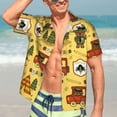 thumbnail image 5 of Lsque Forest Guard pattern Hawaiian Shirt for Men, Unisex Summer Beach Casual Short Sleeve Button Down Shirts-Medium, 5 of 9