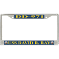 thumbnail image 1 of USS David&nbsp;R.&nbsp;Ray DD-971 License Plate Frame, 1 of 1