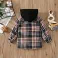 thumbnail image 4 of CAICJ98 Toddler Baby Boys Girls Plaid Shirts Jacket Long Sleeve Lapel Button Down Top Flannel Shirt Boys Outwear Clothes (Pink,3-4 Years), 4 of 7