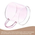 thumbnail image 3 of 8.4 oz Double Wall Glass Coffee Mugs Glass Tea Cup with Widened Handles for Espresso Coffee Cappuccino Tea Bag Latte Hot Cold Beverages Juice Pink, 3 of 6