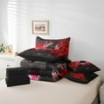 thumbnail image 4 of Erosebridal Ensemble de Literie Rugby pour Garçons, Format Double, Ensemble de Lit Rouge et Noir, Déco de Sport de Soccer et de Jeu, Réversible, 4 of 5