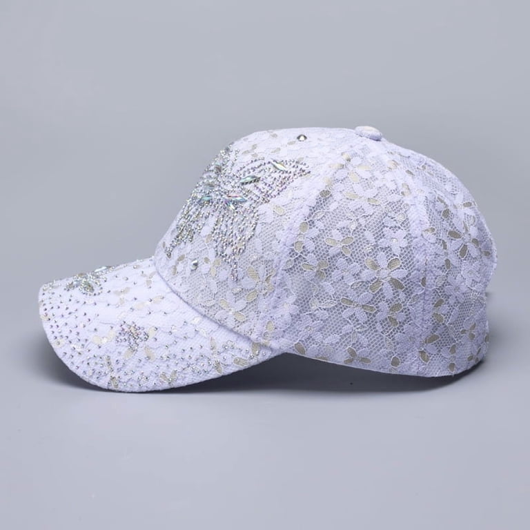 Bling Bling Butterfly Baseball Cap Women Summer Sparkling  display picture 1