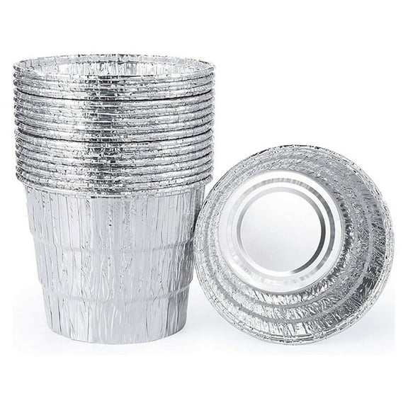 Disposable Grease Bucket Liners Fit for Wood Fired Pellet BBQ Grill Accessories 12 Pack,12 x Grease ​Bucket Liners,Silver