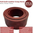 thumbnail image 2 of ELW 9-10 oz 3.6-4mm Burgundy Straps, Belts, Strips 8" Wide X 60" Length 20.3cm x 1.53m Full Grain Leather Crazy Horse Belt Medium DIY Craft, Pet Collars, Blanks, Accessory, Jewelry, Wrapping, 2 of 8
