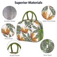 thumbnail image 2 of Exotic Tropical Plant Lunch Bag – Leafy Botanical Pattern, Insulated Cooler Tote for Outdoor and Office Use, 2 of 6