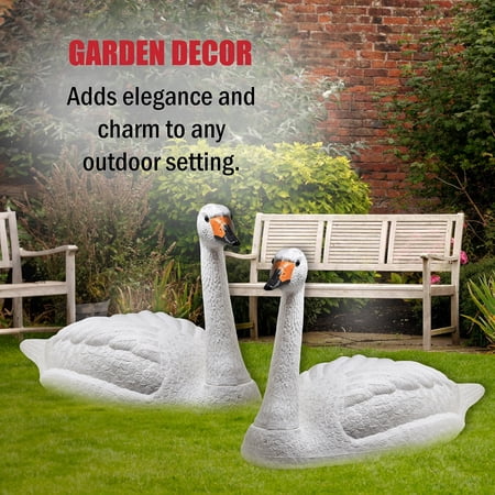 Galashield Swan Decoys for Geese | Large Floating Swan Decoy for Pool, Pond & Lake [2 Pack]‼️missing 1‼️