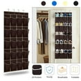 thumbnail image 2 of 20 Pockets Over The Door Hanging Shoe Organizer Closet Storage Holder Bag Brown, 2 of 8