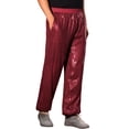 thumbnail image 4 of INSPIRE CHIC Sequin Pants for Men's Elastic Waist 70s Disco Costume Shiny Party Trousers 28 Red, 4 of 5