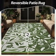 thumbnail image 3 of SIXHOME Outdoor Rug with LED Strip Lights 8'x10' Waterproof Patio Rug Reversible Indoor Outdoor Rug Lightweight Plastic Straw Rug for RV Camping Deck Balcony Boho Porch Decor Green, 3 of 8