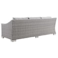 thumbnail image 4 of Lounge Sofa, Light Grey Gray, Rattan, Wicker, Outdoor Patio Balcony Cafe Bistro Garden Hospitality Restaurant, Modern Contemporary HB33479, 4 of 8