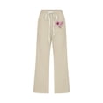 thumbnail image 3 of BangWanChi Leggings for Women Capri Capris Pants for Women Casual Summer Cotton Linen 3/4 Pants Wide Leg Capris Lightweight Baggy Cropped Trousers, 3 of 3