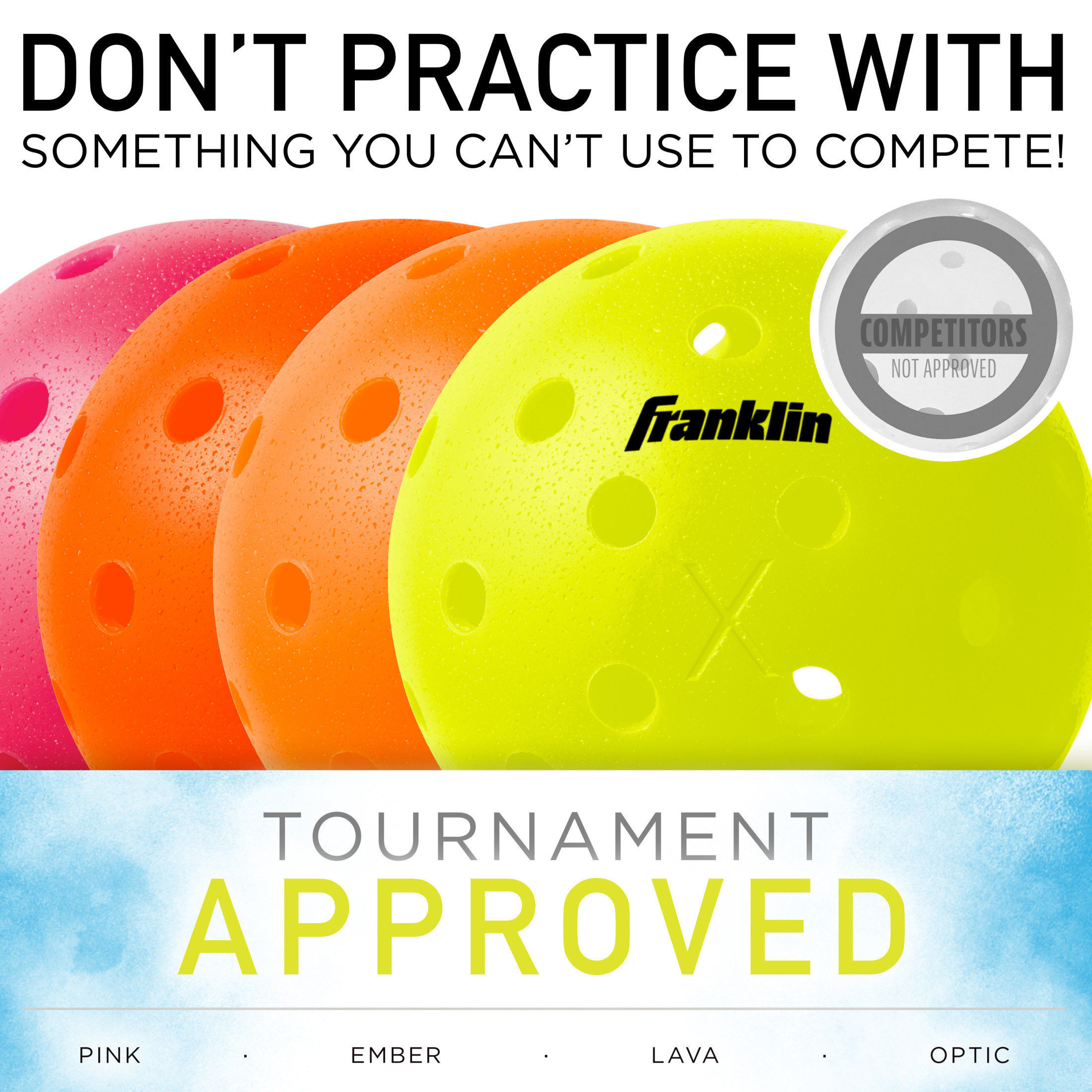 Franklin Sports Half-Court Pickleball Net Set - 4 Paddles + 6 X-40