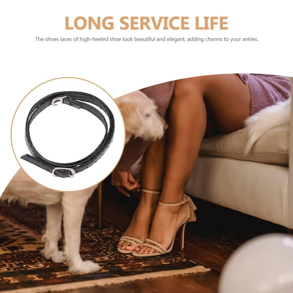 SOPOTUTU 2 Pairs Elastic High Heels Shoe Straps Synthetic Leather Anti Loose for Women Dance