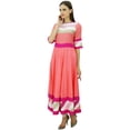 thumbnail image 5 of Bimba Women Long Kurti Peach Indian Maxi Dress Kurta Casual Chic Custom Clothing, 5 of 9