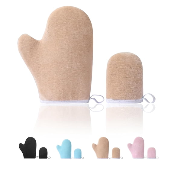 Self Tanning Mitt Applicator With Thumb – Ultra Soft Self Tanner Mitt for Applying Tanning Mousse or Lotion – Machine Washable & Reusable Sunless Tanning Glove for Streak-Free Tan