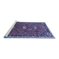 thumbnail image 2 of Ahgly Company Machine Washable Indoor Round Persian Blue Traditional Area Rugs, 6' Round, 2 of 4