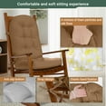 thumbnail image 6 of Millsilo High Back Rocking Chair Cushions 44" x 19" x 4", Indoor Rocker Cushion Set for Wooden Rocking Chairs, Thick Tufted Seat & Back Pad with Non-Slip Bottom & Ties, Khaki, 6 of 7