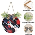 thumbnail image 2 of SKYSONIC Independence Day Welcome Sign for Front Door,All Seasons Welcome Wreath Porch Hanging Decoration for Farmhouse Wall Home Holiday Decoration - 11.8x11.8in, 2 of 7