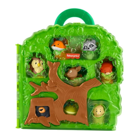 Fisher-Price Little People Forest Friends Carry Case Toddler Playset with Figures, 9 Pieces