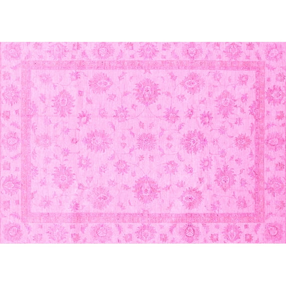 Ahgly Company Indoor Rectangle Oriental Pink Traditional Area Rugs, 2' x 5'