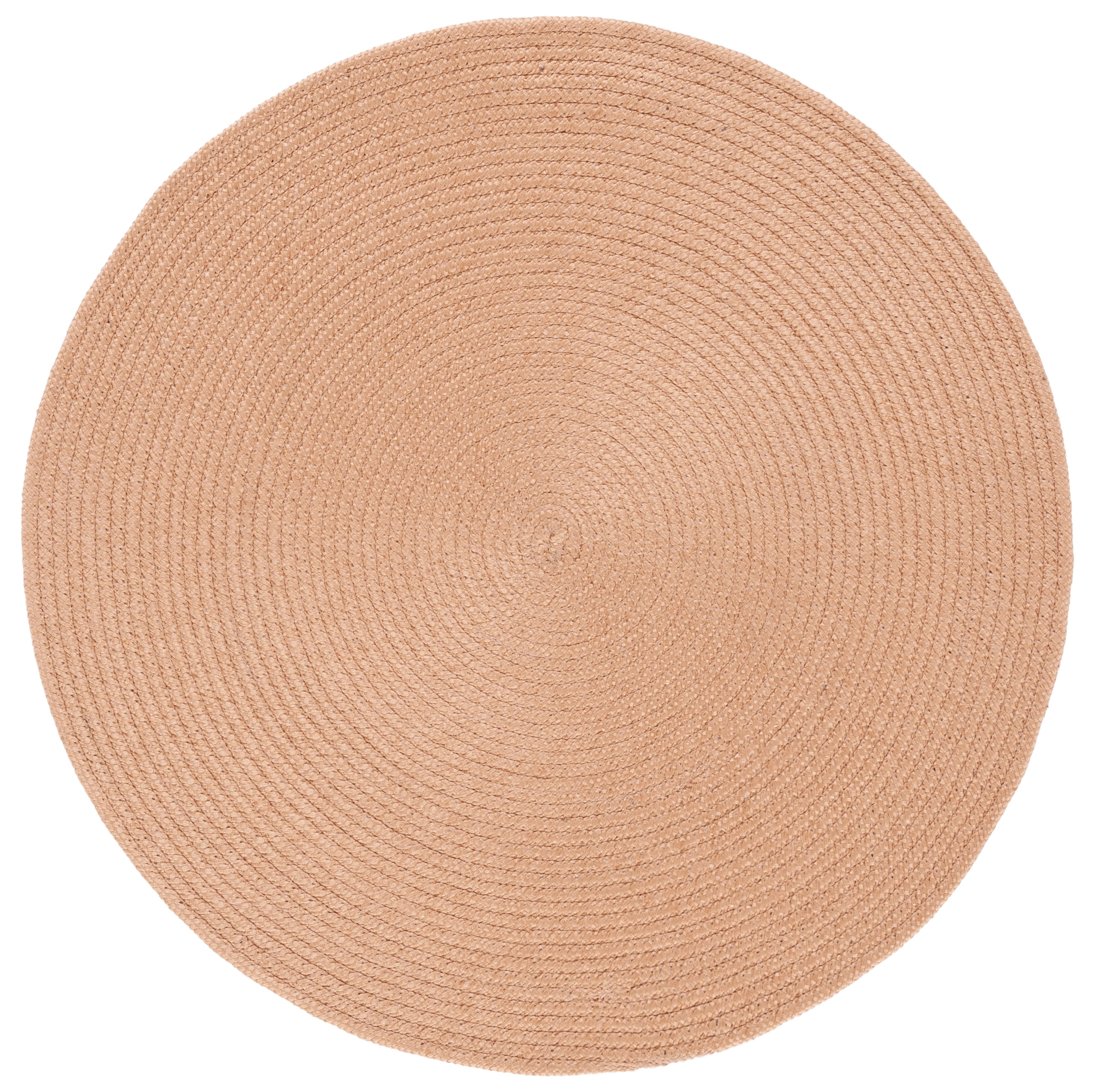 SAFAVIEH Braided Kader Solid Reversible Area Rug, Tan, 3' x 3' Round