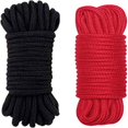 thumbnail image 2 of MesaSe Soft Rope Cord Casewin 2Pack Soft Cotton Rope 10 M/33 Feet 8 MM All Purpose Cotton Rope Craft Rope (Red/Black), 2 of 9