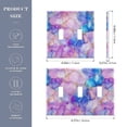 thumbnail image 2 of Yayeee Toggle Light Switch Wall Plate 3-Gang 6.37"x4.48" Decorative Outlet Cover, Pastel Pink Marble Pattern, 2 of 7