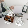 thumbnail image 4 of Portable Mini Fan Small Battery Operated Fan 5 in 1 as Power Bank,Phone Holder,Handheld Fan,Desk Fan, USB Rechargeable Personal Hand Fans,3000 mAh Power Bank,3 Speed Adjustable, Neck lanyard, White, 4 of 9