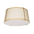thumbnail image 3 of Dainolite - Trapezoid - 3 Light Trapezoid Flush Mount-Black Finish-Cream/White, 3 of 3