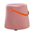 thumbnail image 2 of Reposapiés redondo portátil para sofá, taburete de té con asa, elegantes pies antideslizantes para Rosa, 2 of 9