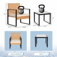 thumbnail image 6 of Tappio 3 Piece Wicker Patio Furniture Set, Outdoor Conversation Bistro Sets, Modern Rattan Patio Set Patio Porch Chairs With Coffee Table For Garden Poolside Balcony, Beige, 6 of 9