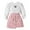 Pink, variant on XBASW Toddler Baby Girls Skirts Set Solid Color Knit Pullover Tops + Plaid Button Mini Skirts 2PCS Kids Spring Fall Small Perfume Style Outfits 18M-6T