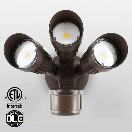 Leonlite 3 Head Motion Activated Led Outdoor Security Light 30w Leonlite 3 Head Motion Activated Led