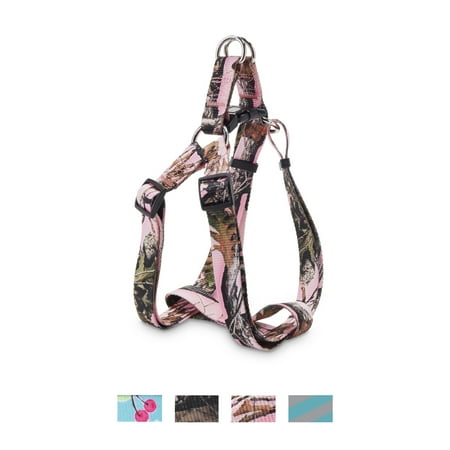 Vibrant Life Pink Camo Step-In Dog Harness, Large, 22-36