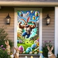 thumbnail image 2 of Tupukom Easter Decorations Outdoor Door Cover 72x35 Inch Cute Rabbit Door Set, Spring Porch Outdoor Indoor Party Background Decoration Banner, 2 of 4