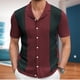 thumbnail image 2 of Mens Camisas de Verano de Punto de Color Sólido Manga Corta Cuello de Vuelta, Ligero Casual Bajo las Camisas para Hombres, 2 of 8