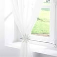 thumbnail image 2 of Set of 2 Metal Curtain Tiebacks – Helios Sun Design – Elegant Decorative Clips for Drapes and Curtains – White/Gold, 2 of 6