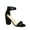 Black, variant on Iris-s Women's Fashion Open Toe Ankle Strap Buckle High Chunky Heels Dress Sandals Shoes (Taupe. 11)