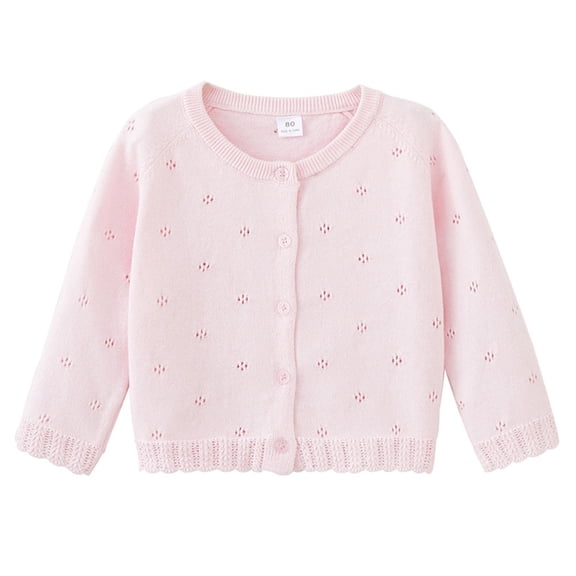 CAIVO Girls Knit Cardigan Sweater Autumn Lightweight Lace Open Front Outerwear Toddler Long Sleeve Holiday Coats