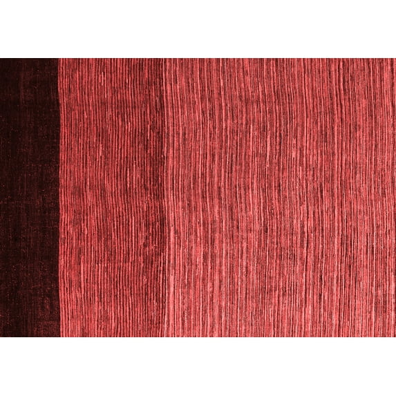 Ahgly Company Indoor Rectangle Abstract Red Modern Area Rugs, 2' x 4'