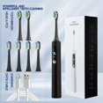 thumbnail image 3 of Cepillo de dientes eléctrico ultrasónico con suspensión magnética inteligente, recargable, cerdas suaves, resistente al agua, pantalla/visualización, bricolaje, 3 of 5