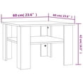 thumbnail image 4 of vidaXL Coffee Table Sonoma Oak 60x60x42 cm Engineered Wood, 4 of 4