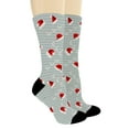 thumbnail image 2 of ThisWear Christmas Party Favors Christmas Ho Ho Ho Santa Hat Socks Holiday Gifts 1-Pair Novelty Crew Socks, 2 of 5