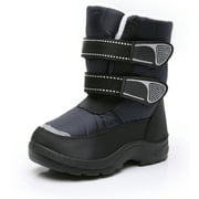 Apakowa Kids Boys Snow Boots Winter Waterproof Slip Resistant Cold Weather Boots (Toddler/Little Kid/Big Kid)