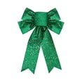 thumbnail image 2 of Glitter Bows for Christmas Tree freen Ribbon Bows Ornaments Large Christmas Bows Decoration for Gift Wrapping Tree Topper Cabinets Wreaths Outdoor Home Decor, 2 of 9