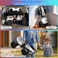 thumbnail image 6 of VIBESPARK 12V Electric Go Kart, Ride on Toys for Toddlers with Cool Flashing Lights, Foldable Electric Cars, Ride on Cars w/ Adjustable Seat, Built-in Music, EVA Wheels, White, 6 of 8