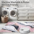 thumbnail image 5 of ODIKA 4'x6' Machine Washable Non-Slip Area Rug, Modern Marble with Subtle Hues High Traffic Rug, Pink, 36372, 5 of 5